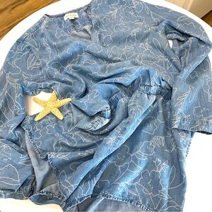 Denim Floral Shorts Jumper